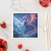 Fantasy Schattige Blue Dragon City Servet (Insitu)