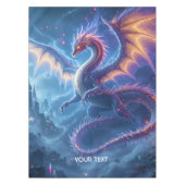 Fantasy Schattige Blue Dragon City Tafelkleed (Voorkant)