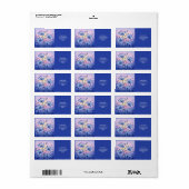 Fantasy Schattige Blue Flowers Field Etiket (Full Sheet)