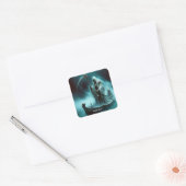 Fantasy Schattige Boat Strange Figure Vierkante Sticker (Envelop)