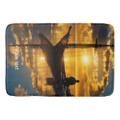 Fantasy Schattige Boat Sunset Zee Badmat (Voorkant)