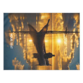 Fantasy Schattige Boat Sunset Zee Tafelkleed (Voorkant (Horizontaal))