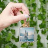 Fantasy Schattige Boat Zee Sun Sleutelhanger (Hand)