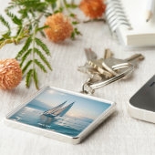 Fantasy Schattige Boat Zee Sun Sleutelhanger (Zijkant)