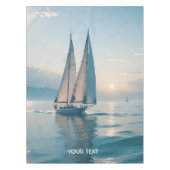 Fantasy Schattige Boat Zee Sun Tafelkleed (Voorkant)