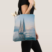Fantasy Schattige Boat Zee Sun Tote Bag (Dichtbij)