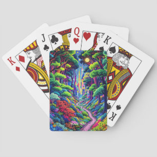 Fantasy Schattige bos en stad Pokerkaarten