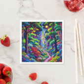 Fantasy Schattige bos en stad Servet (Insitu)