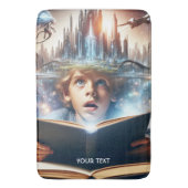 Fantasy Schattige Boy City Boek Badmat (Voorkant Verticaal)