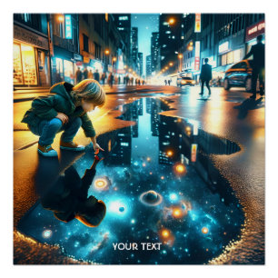 Fantasy Schattige Boy Street Universe Perfect Poster