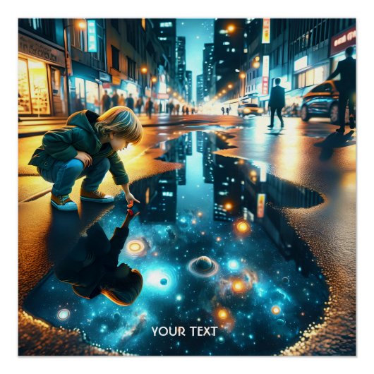 Fantasy Schattige Boy Street Universe Perfect Poster (Voorkant)