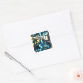 Fantasy Schattige Boy Street Universe Vierkante Sticker (Envelop)