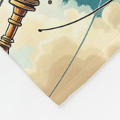 Fantasy Schattige buitenaards ruimteschip Fleece Deken (Hoek)