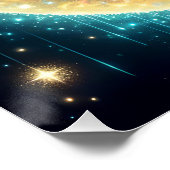 Fantasy Schattige Bunny Crescent Moon Perfect Poster (Hoek)
