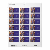 Fantasy Schattige Butterfly Fox Flowers Etiket (Full Sheet)