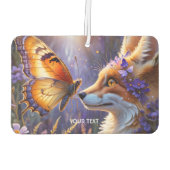 Fantasy Schattige Butterfly Fox Flowers Luchtverfrisser (Achterkant)