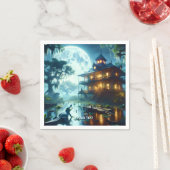 Fantasy Schattige Cabin Lake Crocodile Servet (Insitu)