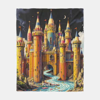 Fantasy Schattige Castle van potloden Fleece Deken