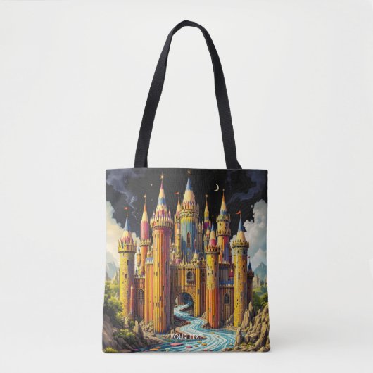 Fantasy Schattige Castle van potloden Tote Bag (Voorkant)