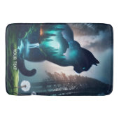 Fantasy Schattige Cat Double Exposition Badmat (Voorkant)