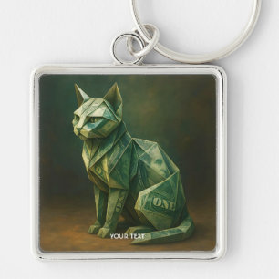 Fantasy Schattige Cat Money Origami Sleutelhanger