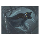 Fantasy Schattige Cat Night Black Tafelkleed (Voorkant (Horizontaal))