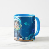 Fantasy Schattige Clerk Onderwaterhelm Mok (Voorkant rechts)
