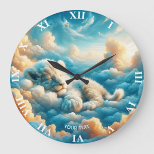 Fantasy Schattige Clouds Baby Lion Grote Klok