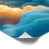 Fantasy Schattige Clouds Baby Lion Perfect Poster (Hoek)