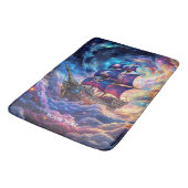 Fantasy Schattige Clouds Ship Space Badmat (Gekanteld)