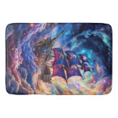 Fantasy Schattige Clouds Ship Space Badmat (Voorkant)