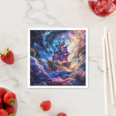 Fantasy Schattige Clouds Ship Space Servet (Insitu)