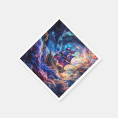 Fantasy Schattige Clouds Ship Space Servet (Hoek)