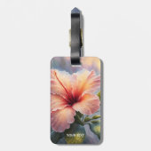 Fantasy Schattige Delicate Hibiscus Flower Bagagelabel (Achterkant verticaal)