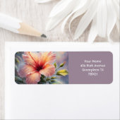 Fantasy Schattige Delicate Hibiscus Flower Etiket (Insitu)