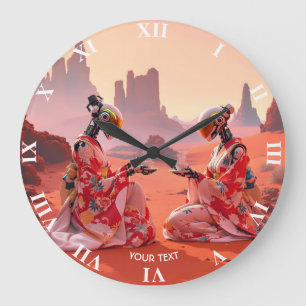 Fantasy Schattige Desert Mars Tea Grote Klok