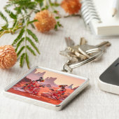 Fantasy Schattige Desert Mars Tea Sleutelhanger (Zijkant)
