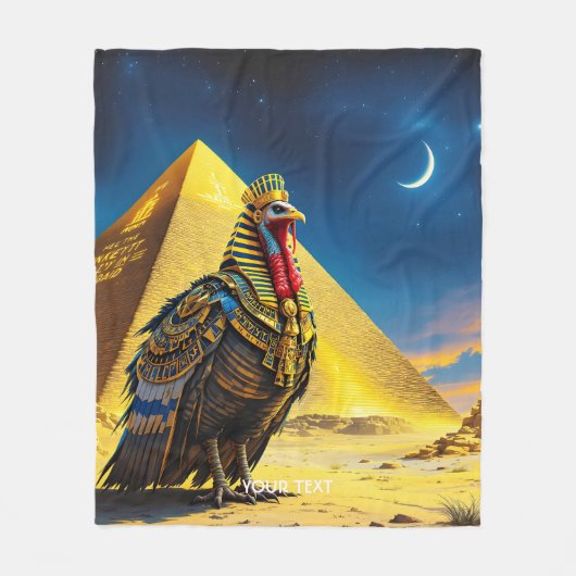 Fantasy Schattige Desert Pharaoh Turkije Fleece Deken (Voorkant)