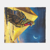 Fantasy Schattige Desert Pharaoh Turkije Fleece Deken (Voorkant (Horizontaal))