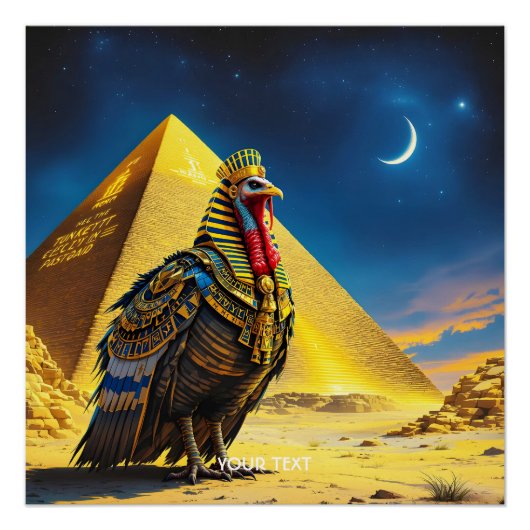 Fantasy Schattige Desert Pharaoh Turkije Perfect Poster (Voorkant)