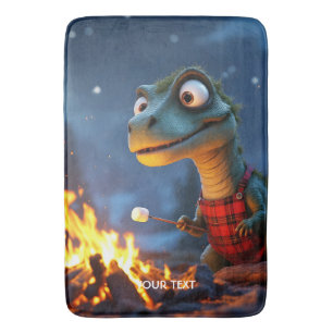 Fantasy Schattige Dino Campfire Moon Badmat
