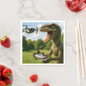 Fantasy Schattige Dinosaurus Drone Forest Servet (Insitu)