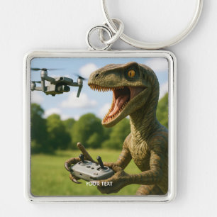 Fantasy Schattige Dinosaurus Drone Forest Sleutelhanger