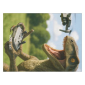 Fantasy Schattige Dinosaurus Drone Forest Tafelkleed (Voorkant (Horizontaal))