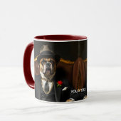 Fantasy Schattige Dog Black Suit Mok (Voorkant links)