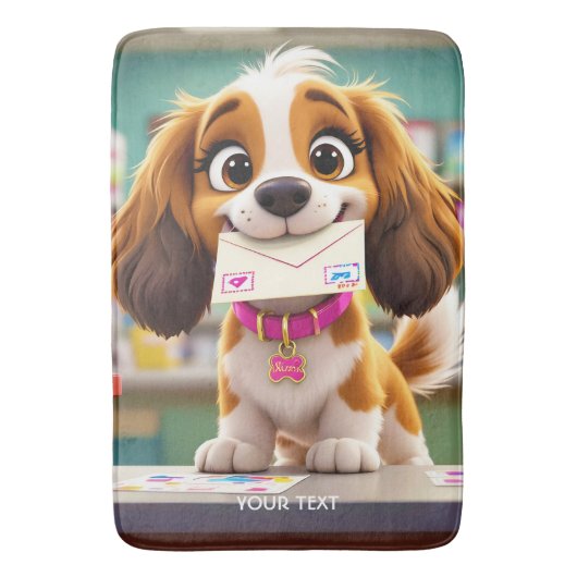 Fantasy Schattige Dog Post Letter Badmat (Voorkant Verticaal)