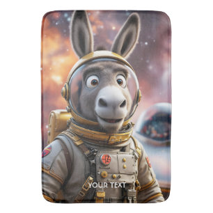 Fantasy Schattige Donkey Astronaut Space Badmat