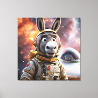Fantasy Schattige Donkey Astronaut Space