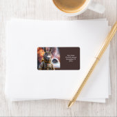 Fantasy Schattige Donkey Astronaut Space Etiket (Insitu)