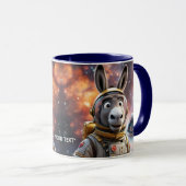 Fantasy Schattige Donkey Astronaut Space Mok (Voorkant rechts)